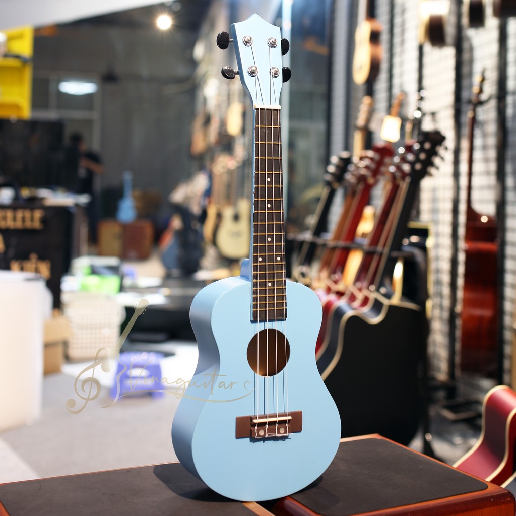 Đàn Ukulele Full Gỗ Sơn Màu Andrew M2C-T05 Soprano Concert Cần Gỗ- tặng full phụ kiện