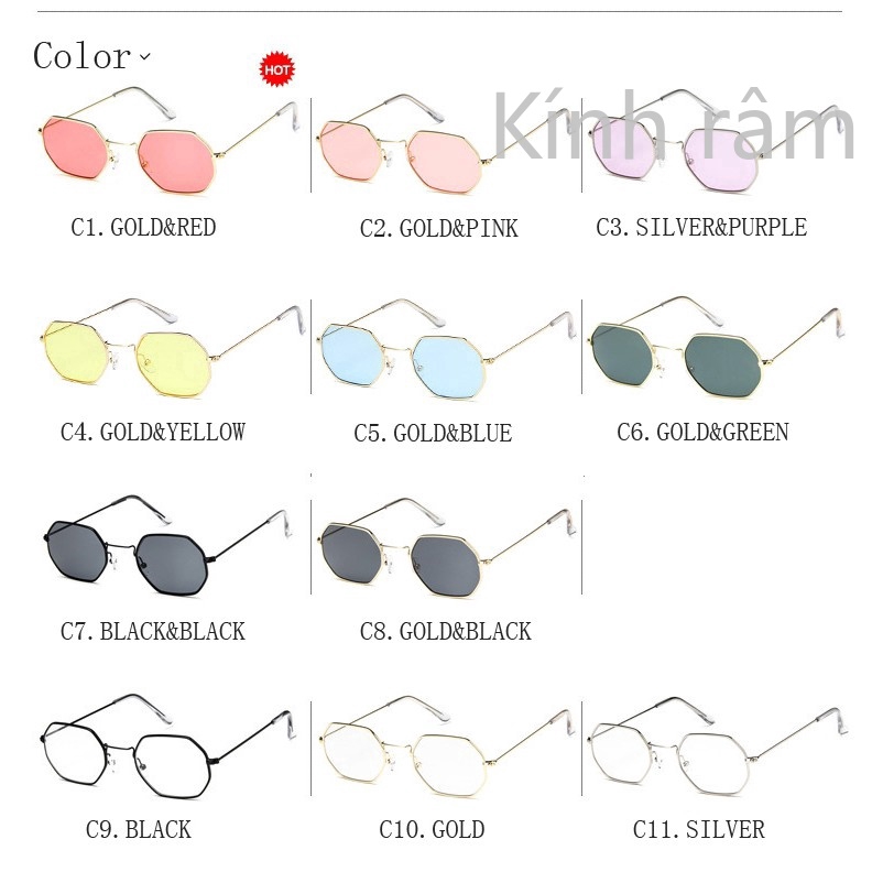 Mắt kính râm thời trang dành cho nam và nữ