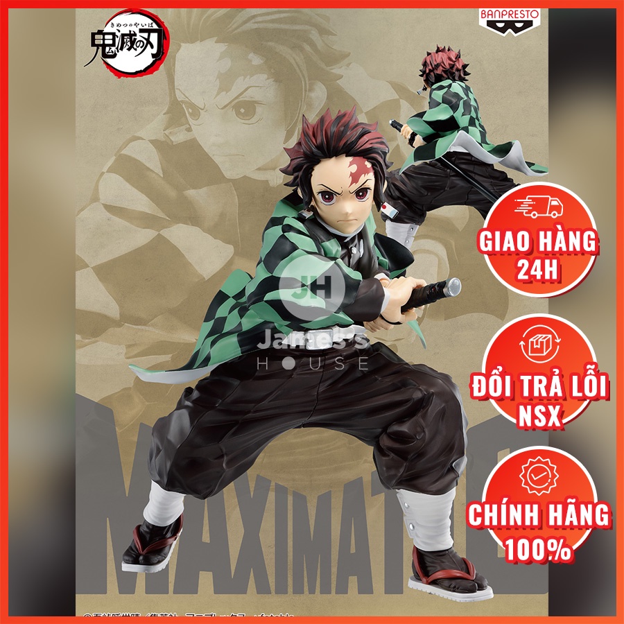 Mô Hình Figure Chính Hãng Anime Kimetsu no Yaiba, Kamado Tanjiro, Maximatic, Bandai Spirits