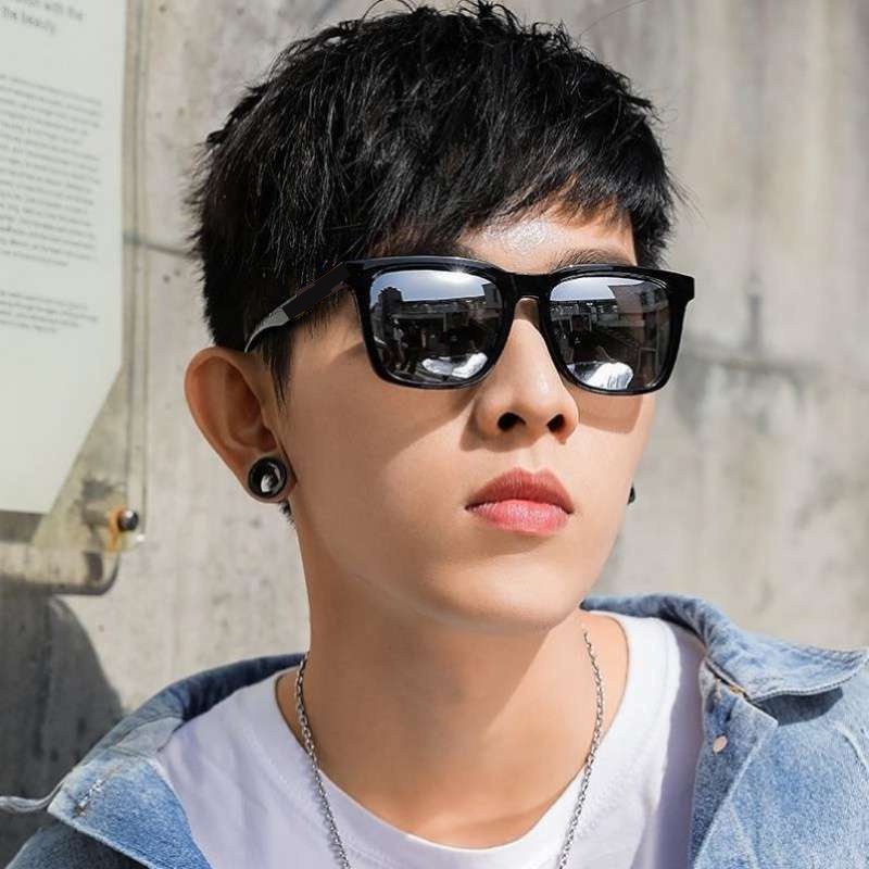 Kính nam đẹp mắt vuông thời trang cực ngầu Tròng kính mát Polarized chống nắng tia UV400 cho nam và nữ