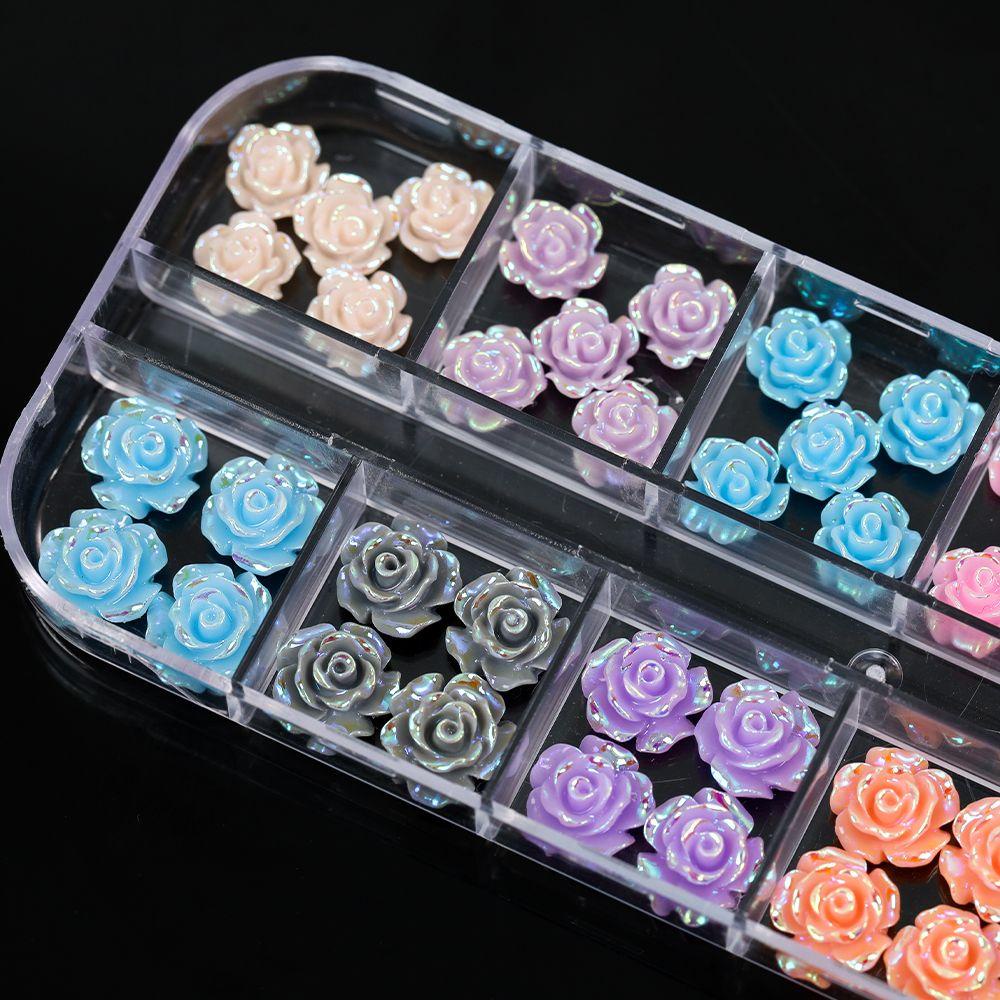 Phụ Kiện Trang Trí Móng Tay Hình Hoa Hồng 3D Phong Cách Nhật Bản Độc Đáo DIY