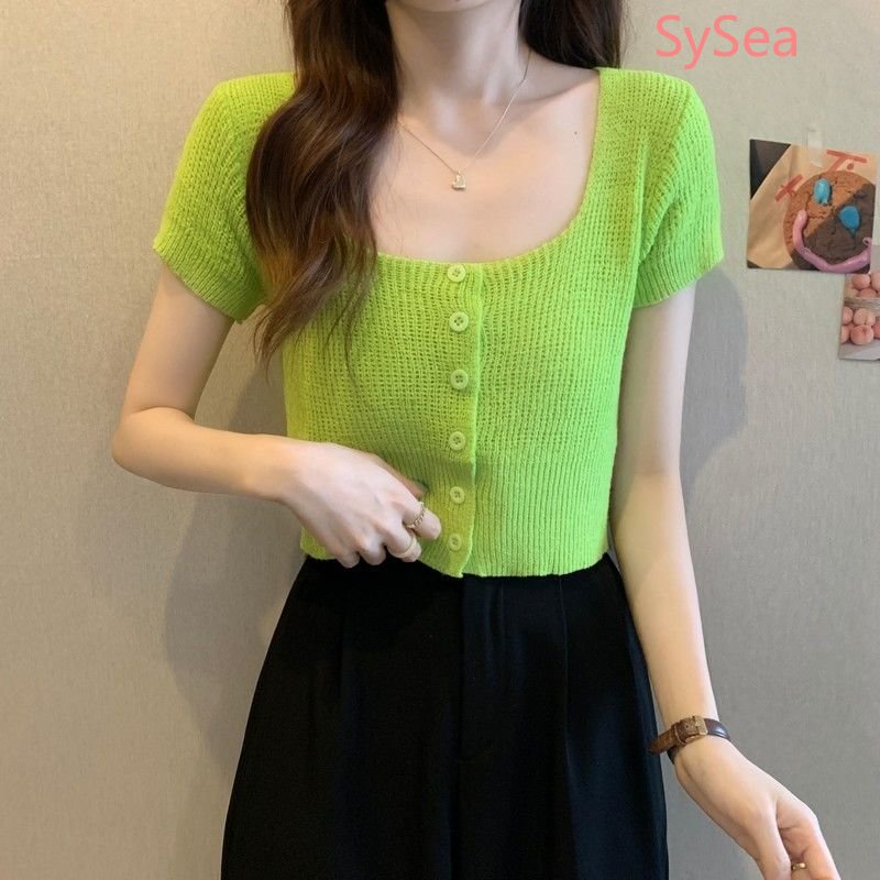 Áo Cardigan Dệt Kim Màu Trơn Thời Trang Mùa Hè Cho Nữ