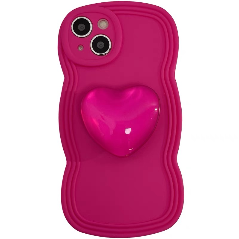 Ốp Điện Thoại Mềm Có Giá Đỡ Hình Trái Tim Cho iphone 13 13 promax X XS XR 11 11 pro max 12 12 pro 12 pro max