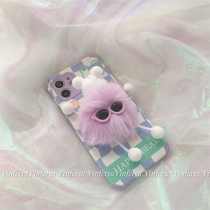 Ốp Iphone kèm gấu cute 13 Pro Max/13/13 Pro/12 Pro Max/12/12 Pro/11 Pro Max/11/Xs Max/X/Xs/8 Plus/7 Plus