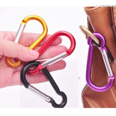 Móc khóa carabiner hình bầu chữ D (p168-3) , móc khóa chai nước, khóa ba lô, khóa hợp kim nhôm ,khóa nhanh