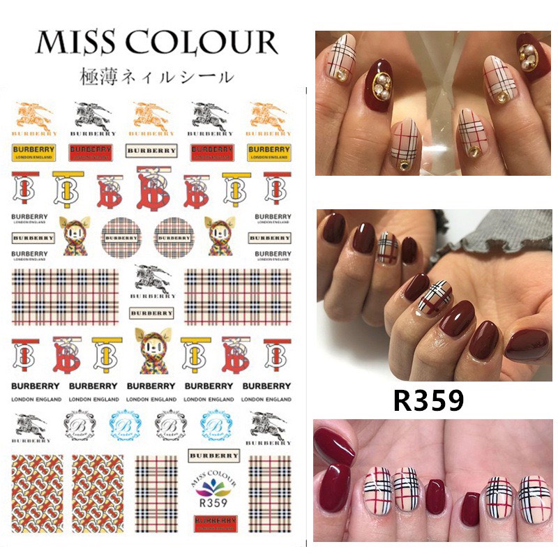 Sticker nail hình dán móng tay hoạt hình logo trang trí móng phụ kiện nail