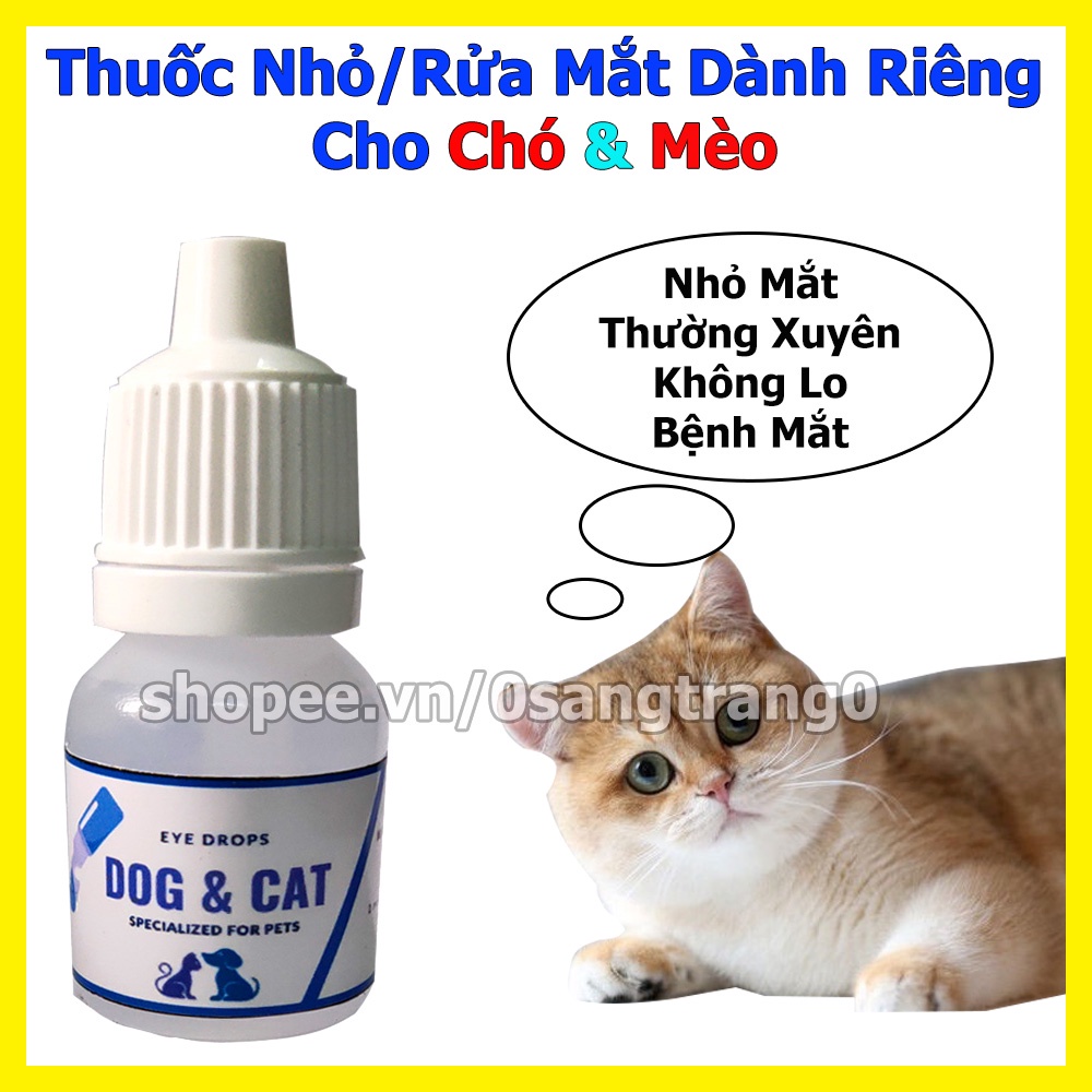 1 Chai Nhỏ & Rửa Mắt Cho Chó Và Mèo Giúp Sạch Bụi, DIệt Khuẩn