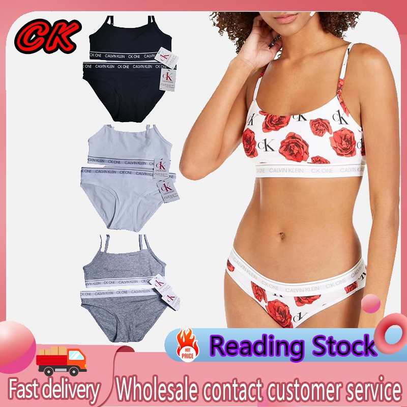 Bộ đồ lót bằng cotton thoáng mát in hình hoa hồng quyến rũ cho nữ | BigBuy360 - bigbuy360.vn