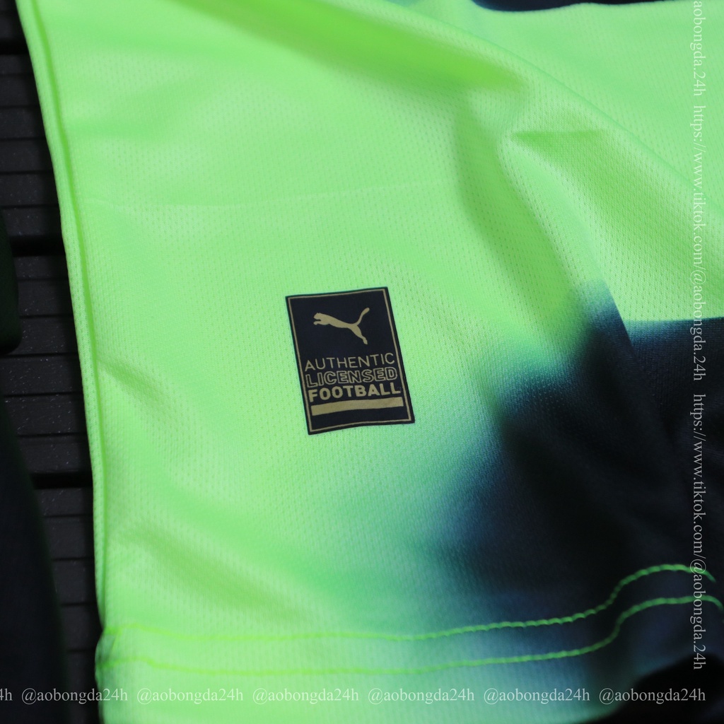 Bộ quần áo đá bóng CLB ManCity hàng cao cấp màu xanh lá mới nhất 2022