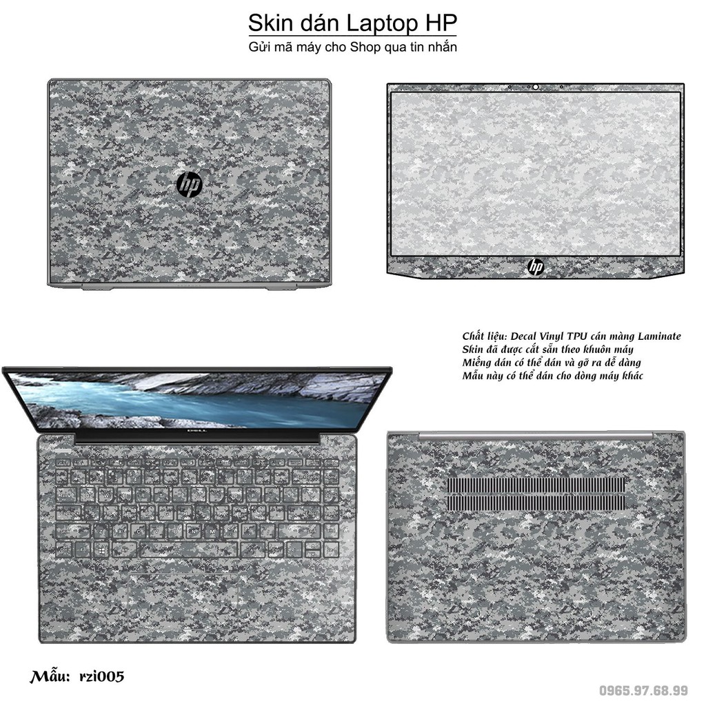 Skin dán Laptop HP in hình rằn ri _nhiều mẫu 5 (inbox mã máy cho Shop)