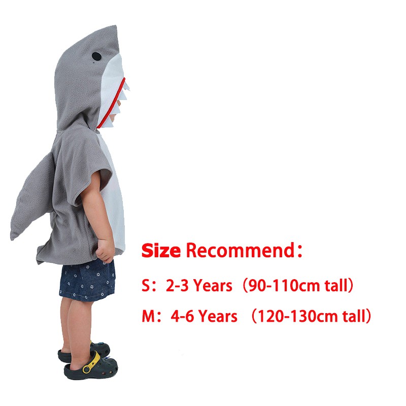 Dễ Thương Bộ Áo Liền Quần Hóa Trang Cá Mập Đại Dương Cho Bé