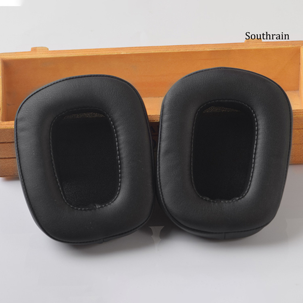 Southrain 1 Pair Ear Pads Elastic Protein Faux Leather Dustproof Headphone Earmuff for Sony WH-XB900N