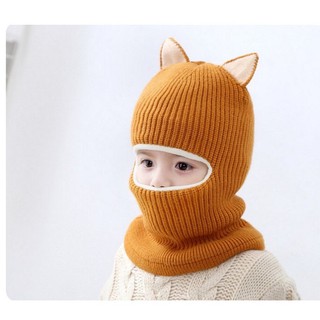Mũ len Ninja tai thỏ cho bé