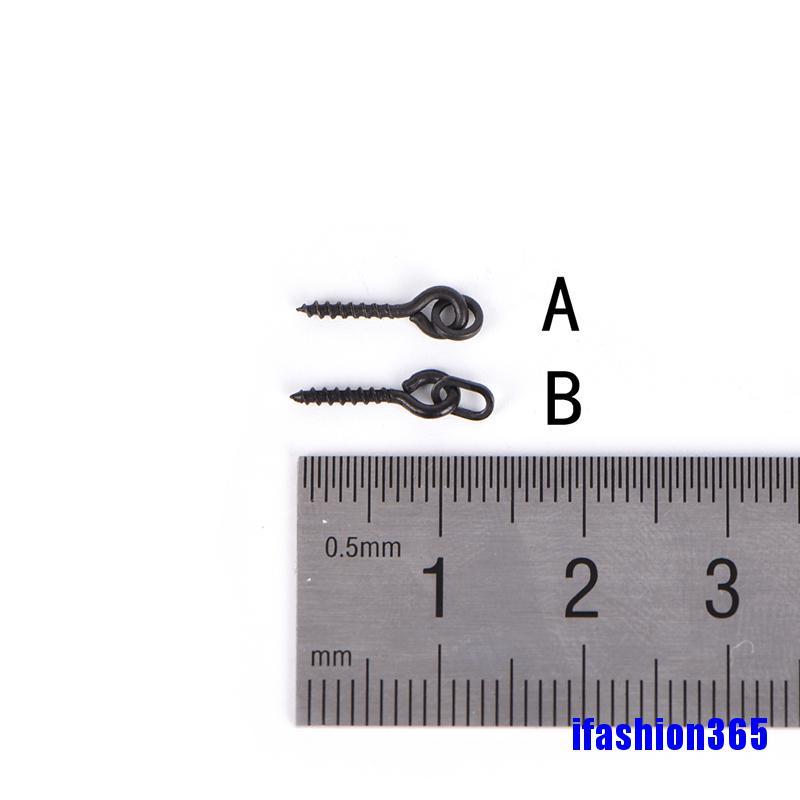 [COD]Steel Screw Peg Terminal Tackle Carp Fishing Tackle 20pcs Boilie Ring Bait Screw