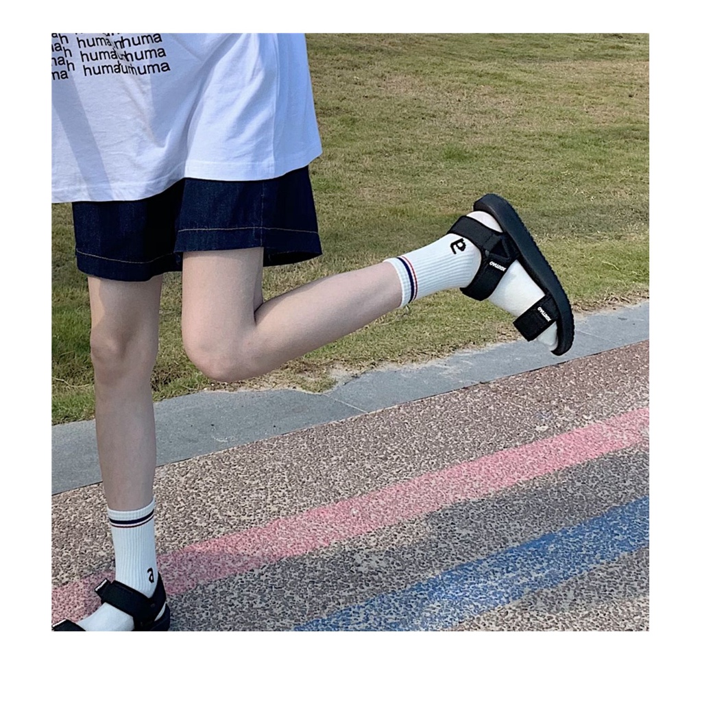 Giày sandals nữ quai vải mang đi học siêu bền - US679