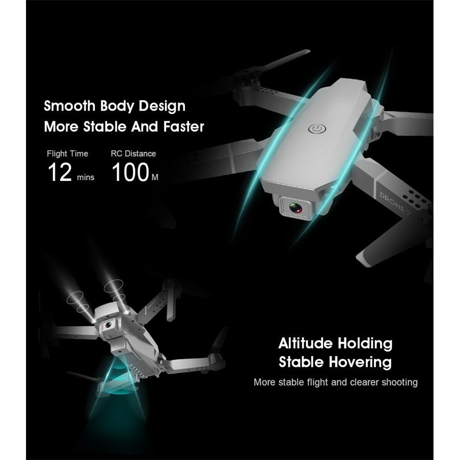 Máy bay flycam mini E68 PRO, flycam giá rẻ, máy bay điều khiển từ xa có Camera 4K nhào lộn, Giữ vị trí tốt khi bay