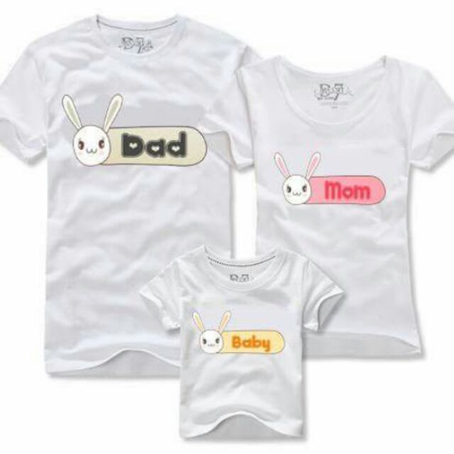 Set 3 áo gia đình thỏ