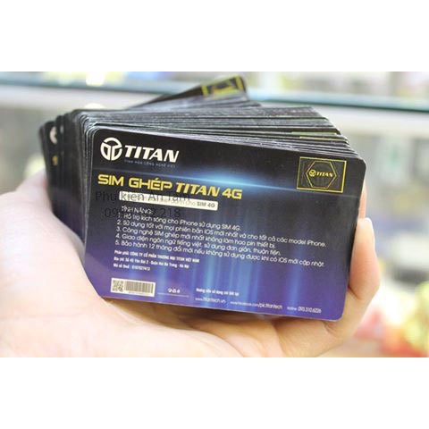 THANH LÝ  Sim Ghép TITAN Việt Nam (Fixed iOS 6.x 7.x 8.x 9.x 10.x 6 7 8 9 10) hỗ trợ IPHONE 5 5S 5C 6 6S 7 / plus