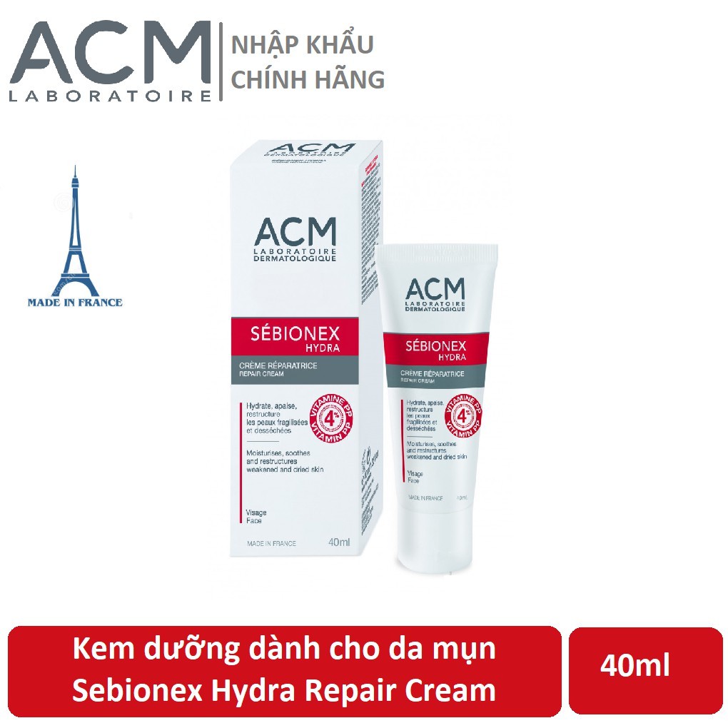 Kem dưỡng ẩm dành cho da mụn ACM Sebionex Hydra Repair Cream 40ml