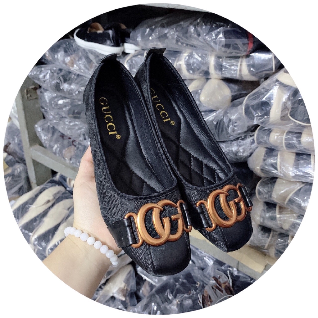 ] Giày búp bê viền CG chất vải đẹp êm chân B002 | BigBuy360 - bigbuy360.vn