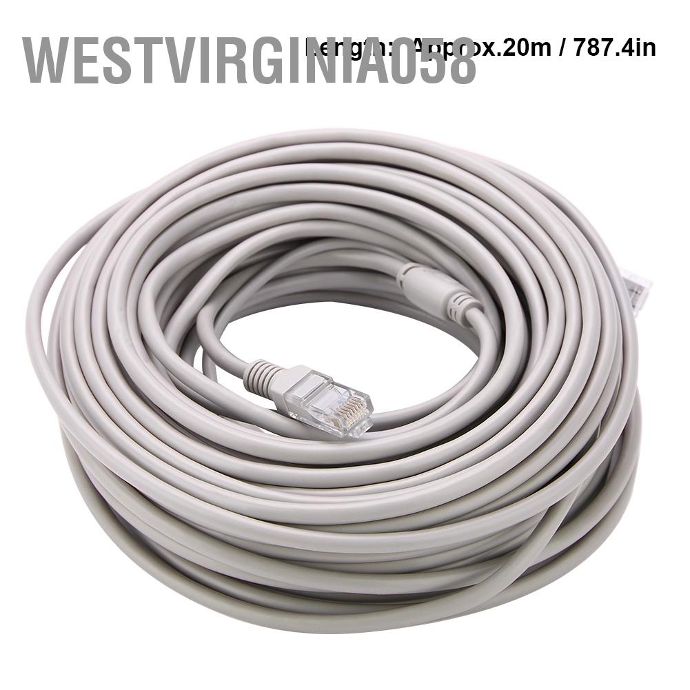 Westvirginia058 5M/10M/15M/20M RJ45+DC Ethernet CCTV Cable for IP Cameras NVR System 10Mbps/100Mbps