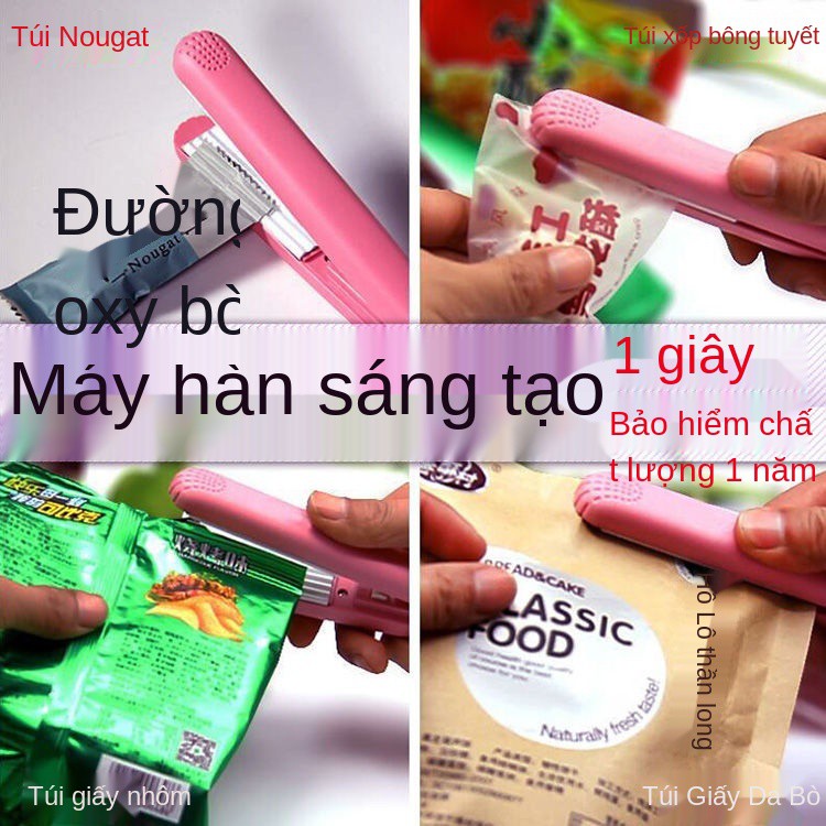 Máy đóng dấu nhỏ gia dụng mini ép tay cầm kẹo hạnh phúc gói bánh ngọt đường giấy nhựa niêm phong nhiệt