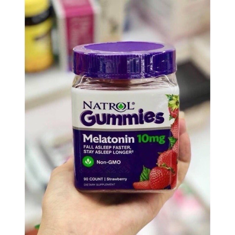 Kẹo dẻo hỗ trợ giấc ngủ ngon Natrol Melatonin 5-10mg Sleep Gummies  90v - 140v - 180v