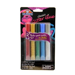 5 Tuýp keo dán kim tuyến Elmer's Glitter Glue 10.5ml
