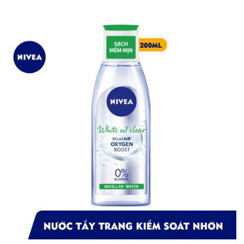 Nước tẩy trang NIVEA kiểm soát nhờn White Oil Clear Micellar Water (200ml)