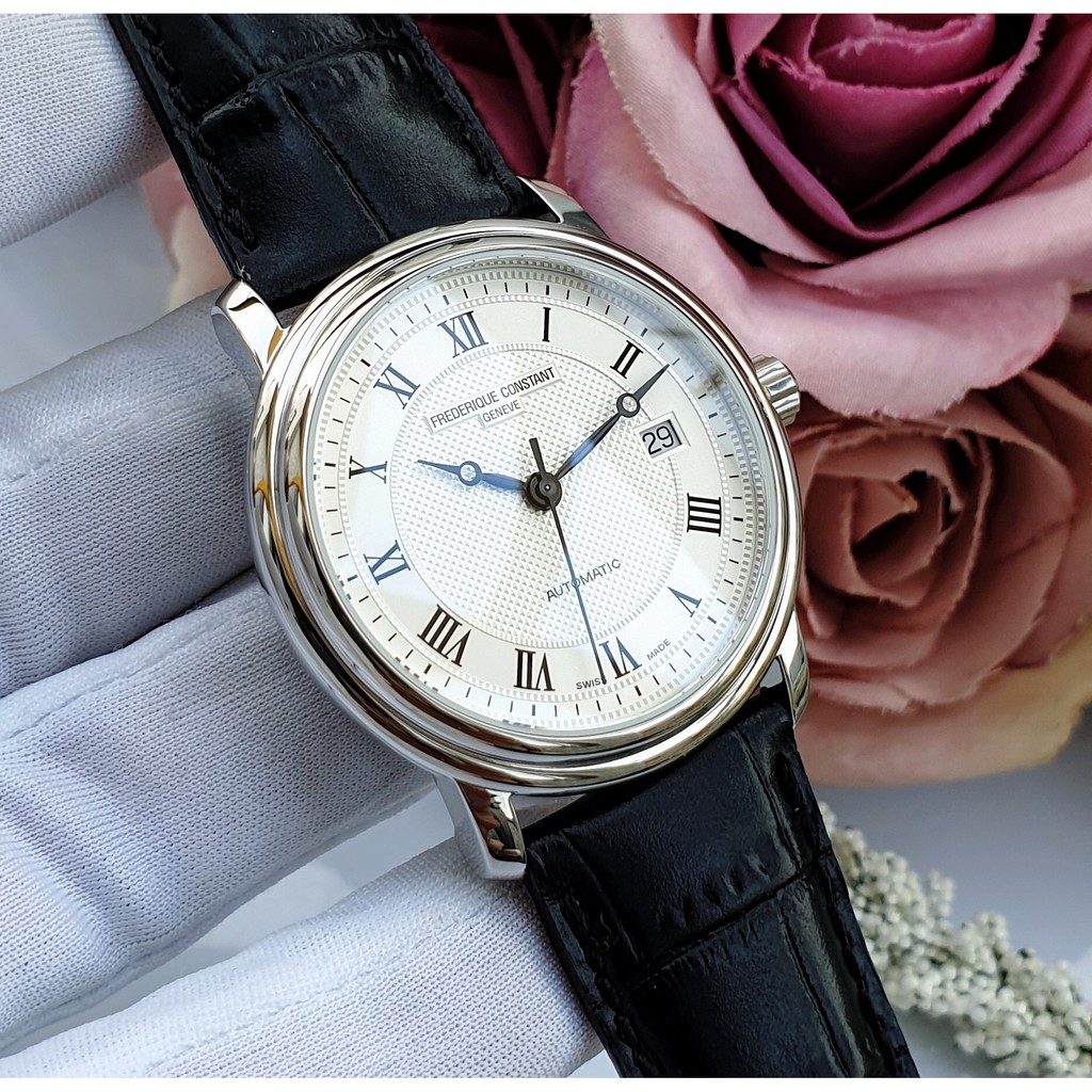 Đồng hồ nam Frederique Constant - Máy Quartz Pin Thụy Sĩ - Kính Sapphire - Dây da