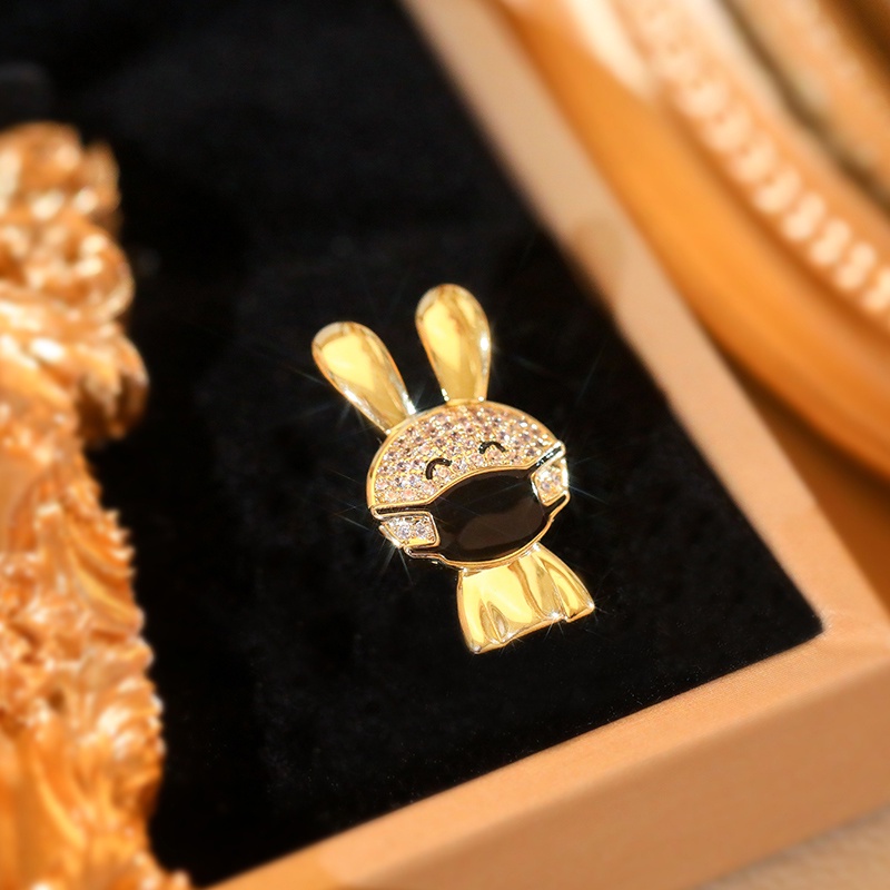 [Jiudolan] Cài Áo Hình Thỏ Đeo Mặt Nạ Chống Chói / Chống Chói / Chống Chói Phong Cách Nhật Bản Dễ Thương