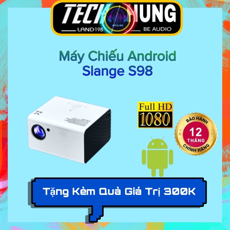 Máy chiếu Mini Salange S98 [ HĐH Android 6.0 ]- Độ Phân Giải 1920x1080 FullHd Sản Xuất 2021