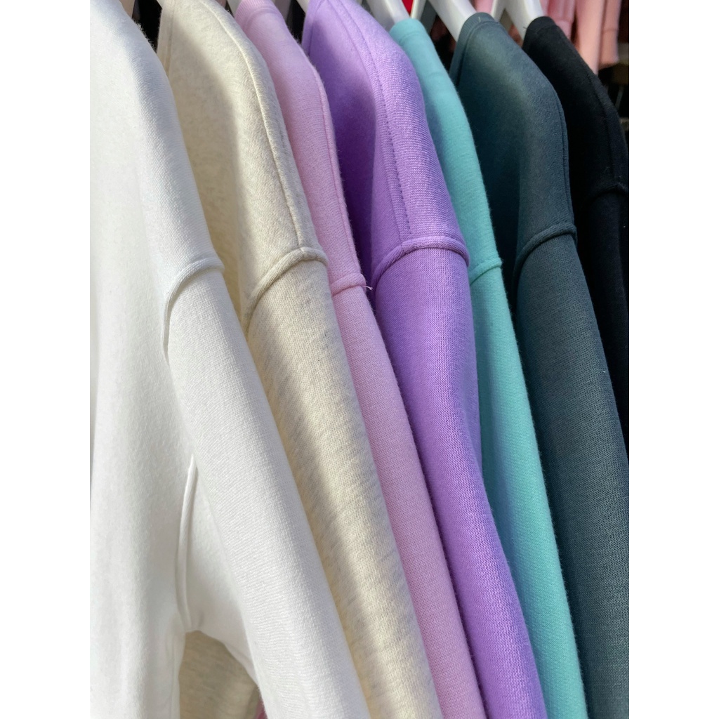 Áo Sweater Basic, ÁO TRƠN NỈ BÔNG TAY DÀI &quot;FREESHIP&quot; From Unisex