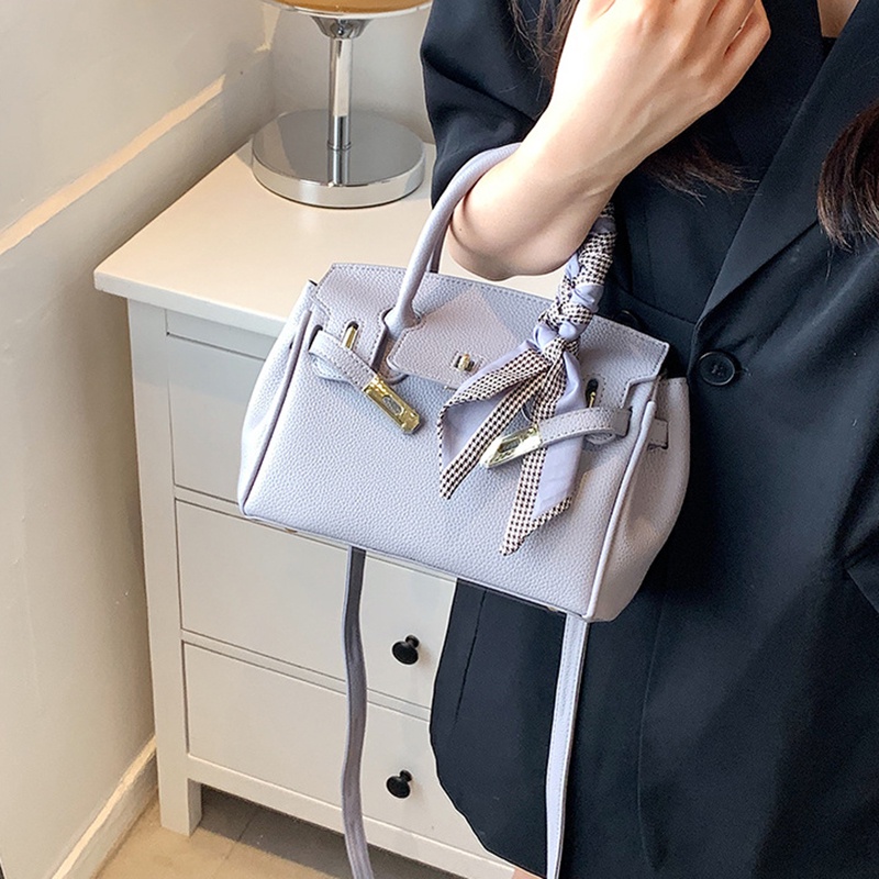 IELGY úi IELGY đeo chéo phối với khăn lụa quàng cổ thời trang thanh lịch cho nữ