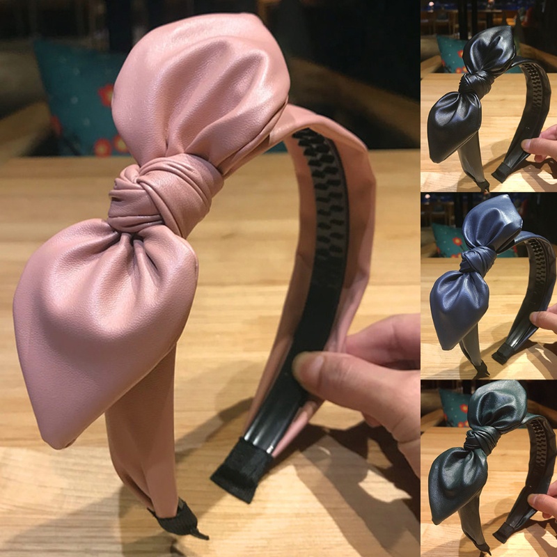 Băng Đô Tai Thỏ Bằng Da PU Hóa Trang Hàng Ngày Cho Bạn Gái