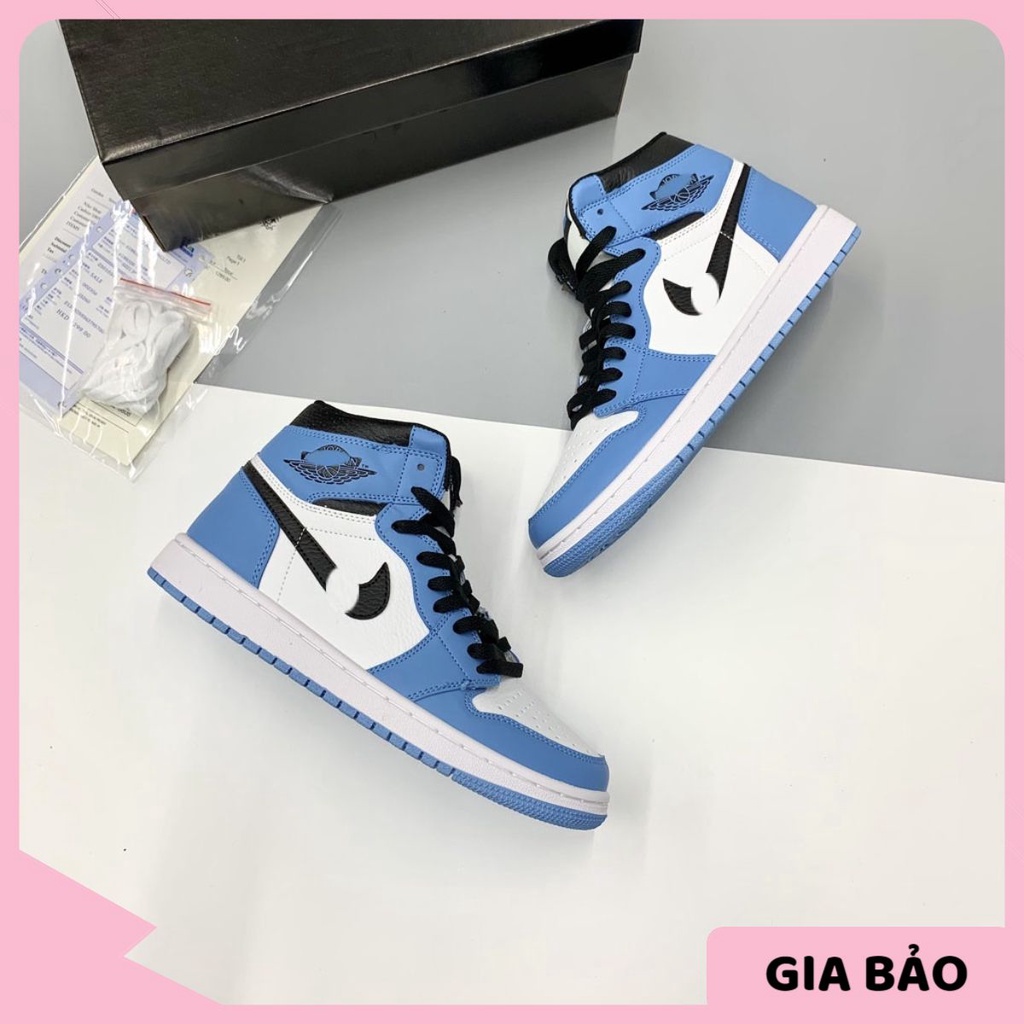 🎀 SIÊU HÓT 🎀 Giày Sneaker Jordan xanh dương cổ cao nam nữ cao cấp full box + bill