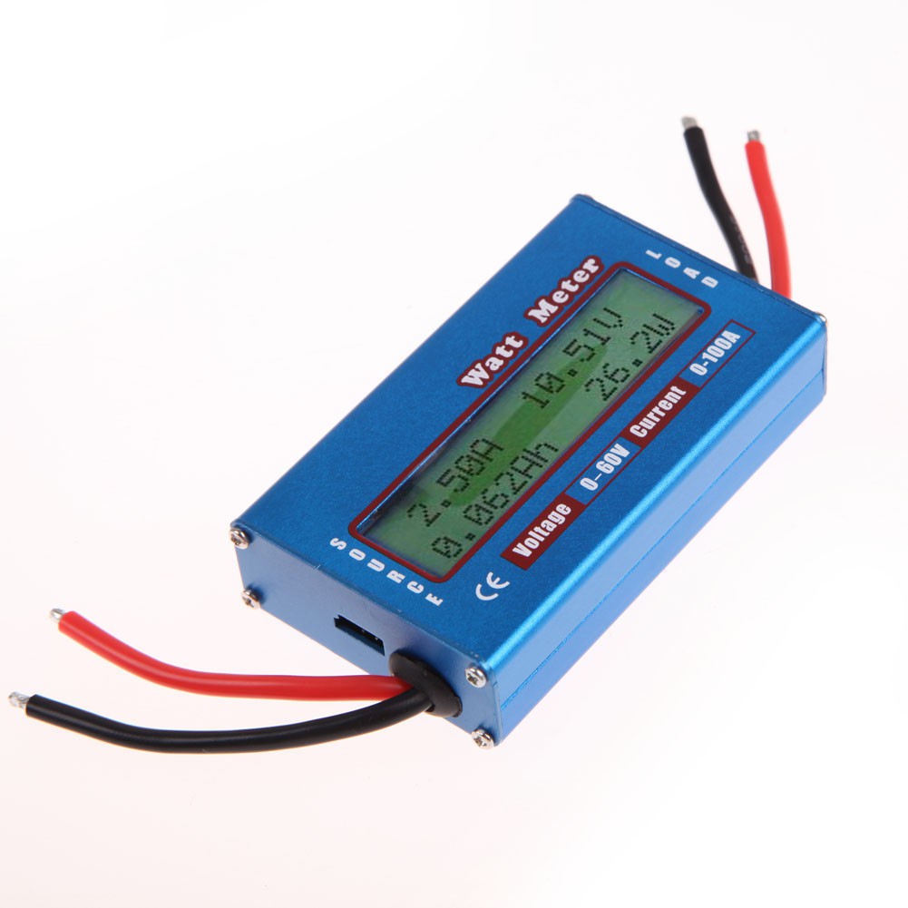 Hot sale Alloet New Simple DC Power Analyser Watt Volt Amp Meter 12V 24V Solar Wind Analyzer