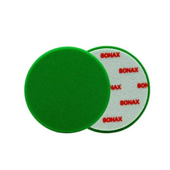 Bản xốp đánh bóng dùng máy bước 2 xóa xước nhẹ - SONAX Polishing Sponge Green 160 (Medium) - 1 bản