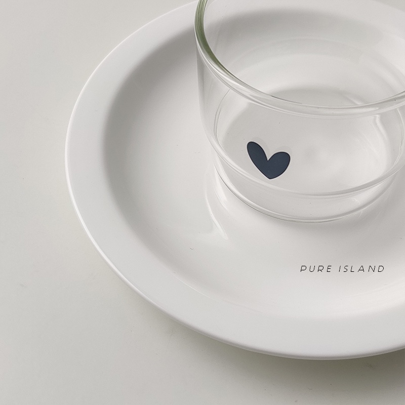 Ly Thủy Tinh Uống Sữa / Kem Kiểu Hàn Quốc Dễ Thương Xinh Xắn