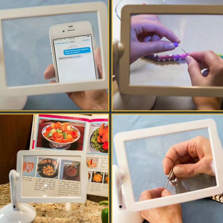 Kính lúp có đèn LED hỗ trợ đọc sách dễ dàng