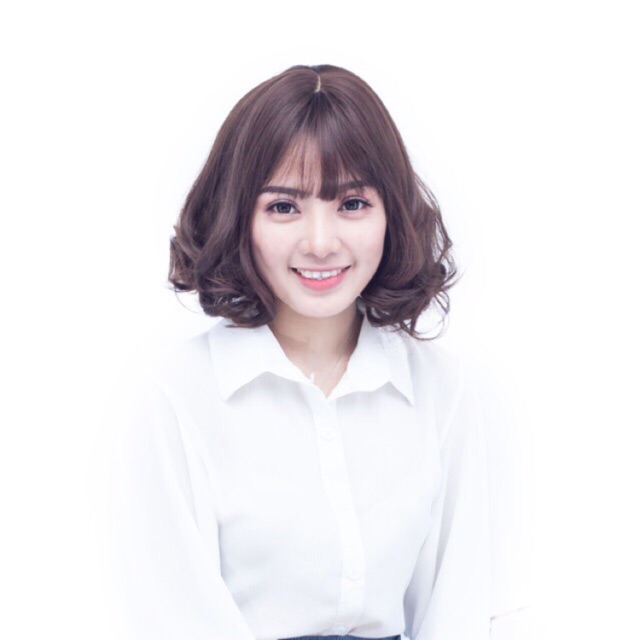 Nguyên đầu tóc giả cao cấp 3038❤️freeship 50k❤️ tóc víc xoăn- tặng lưới chùm tóc- hình thật