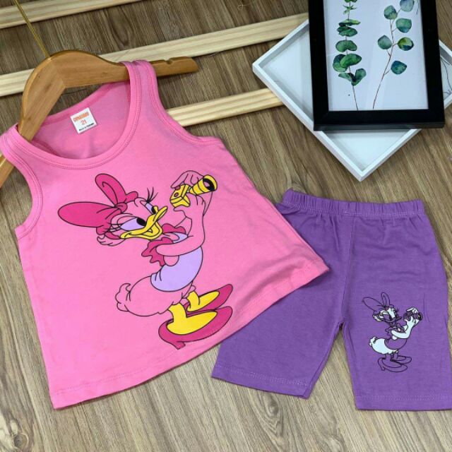 Combo 5 bo cotton danh cho be gai