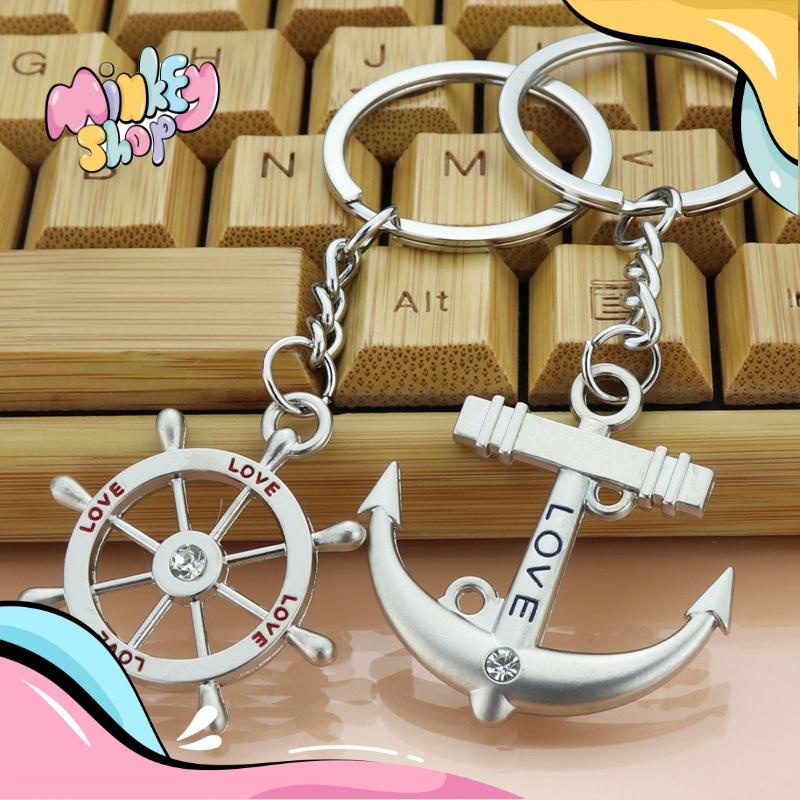 Móc Khóa Sắt Bạc Nhiều Hình Cute Phụ Kiện Túi Xách Dễ Thương 02MKSB - Minkey