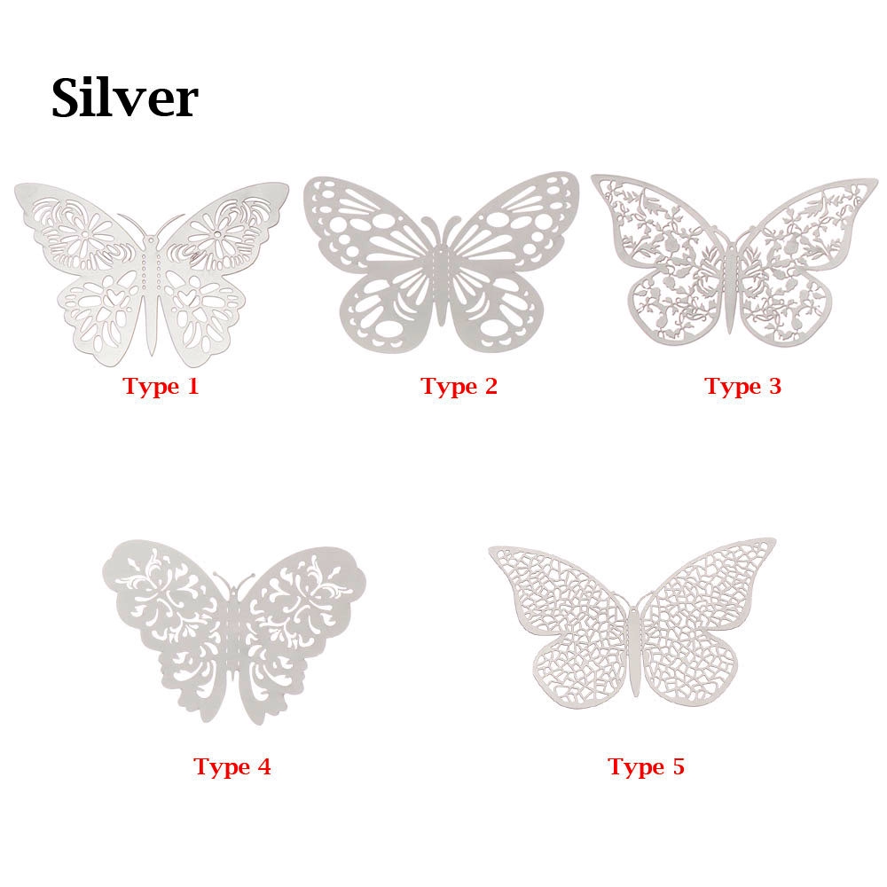 Set 12 Bướm 3d Trang Trí Tiệc Cưới