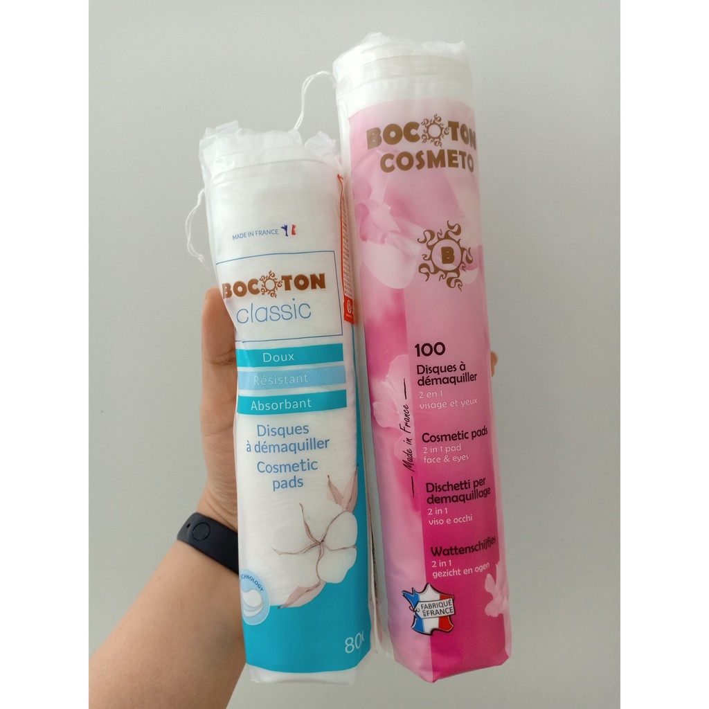 Combo 5 Bông tẩy trang Bocoton Cosmeto hồng