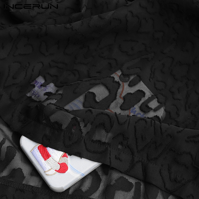 Áo Tay Dài INCERUN Dáng Rộng Họa Tiết Da Báo Thời Trang Cho Nam | BigBuy360 - bigbuy360.vn