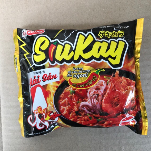 [128 g ] Gói Mỳ Nấu Trộn AceCook Siukay Hải Sản