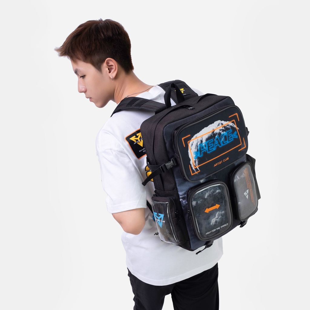 Balo Artist Club PEACE size 45x35x15cm - Kèm box bảo vệ