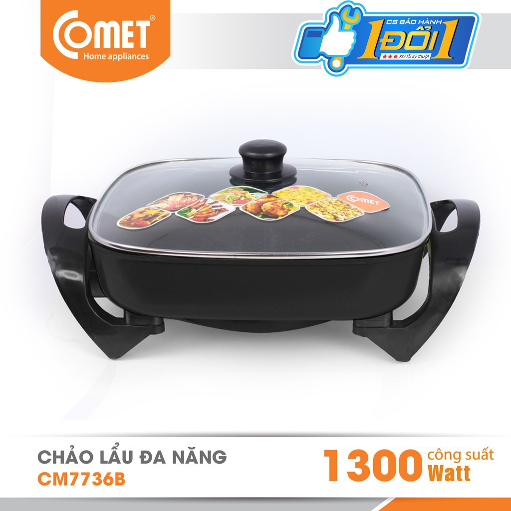 Chảo lẩu điện đa năng Comet CM7736 5L - Hàng nhập khẩu