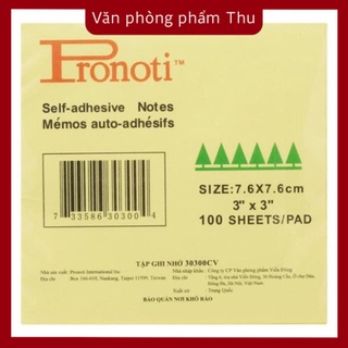 Giấy note vàng 3x3 pronoti 7,6cm x 7,6cm